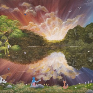 Peinture acrylique sur toile - Le miroir du ciel