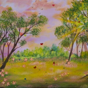 Clairière enchantée – Peinture acrylique sur toile